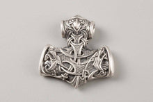 Collier Viking Marteau de Thor (Mjölnir) décoré des Loups d'Odin (Geri et Freki) (922)