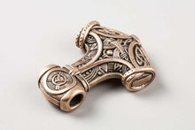 Collier Viking Marteau de Thor - Mjölnir gravé en bronze 