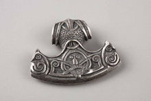 Collier Viking Tête de Hache en bronze plaqué argent 