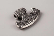 Collier Viking Tête de Hache en bronze plaqué argent 