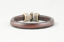 Bracelet Viking Griffe de Dragon (Nídhögg) en Cuir et bronze