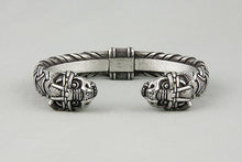 Bracelet Viking Têtes de Dragon (Nídhögg) en Alliage Métallique 
