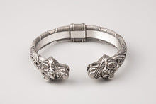 Bracelet Viking Têtes de Loup (Fenrir) en Alliage Métallique 