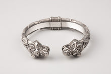 Bracelet Viking Têtes de Loup (Fenrir) en Alliage Métallique 
