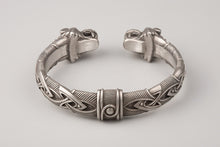 Bracelet Viking Têtes de Loup (Fenrir) en Alliage Métallique 