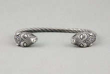 Bracelet Torque Viking "Drakkar" en Argent Massif